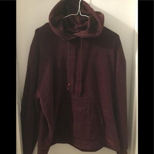 Velvet texture hoodie